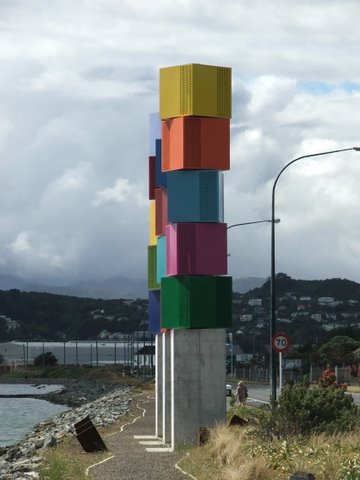 Wellington sculpture near Wellington Airport, New Zealand 